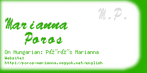 marianna poros business card